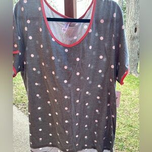 NWT Lularoe plus size womens polka dot tee 3x